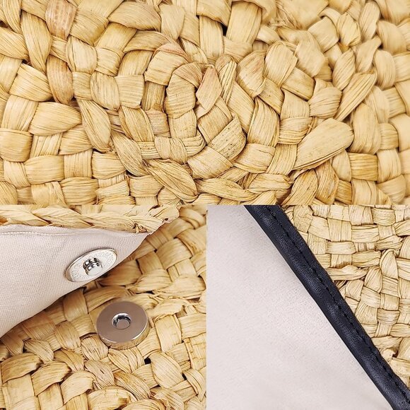 Eco-Friendly Natural Straw Handbag - Perfect for Beach and Casual Outings - Picture 6 of 8